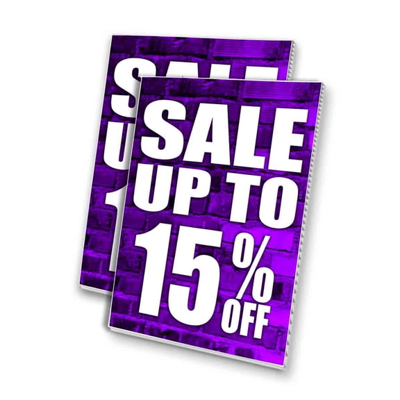 Sale Up To 15 Percent Off (24" X 36") 4mm Corrugated Plastic Panel, Graphics Applied To 1 Side (Pk of 2)