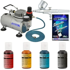 Complete CAKE DECORATING AIRBRUSH SYSTEM KIT w-Food Color Set, Air ... Complete CAKE DECORATING AIRBRUSH SYSTEM KIT w-Food Color Set, Air ...