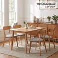 thumbnail image 5 of Qokori 100% Solid Oak Wooden Dining Chairs - Practical Kitchen Chairs with Upholstered Cushion - Wood Chair for Dining Room, Kitchen (1, Natural with Grey Cushion), 5 of 6