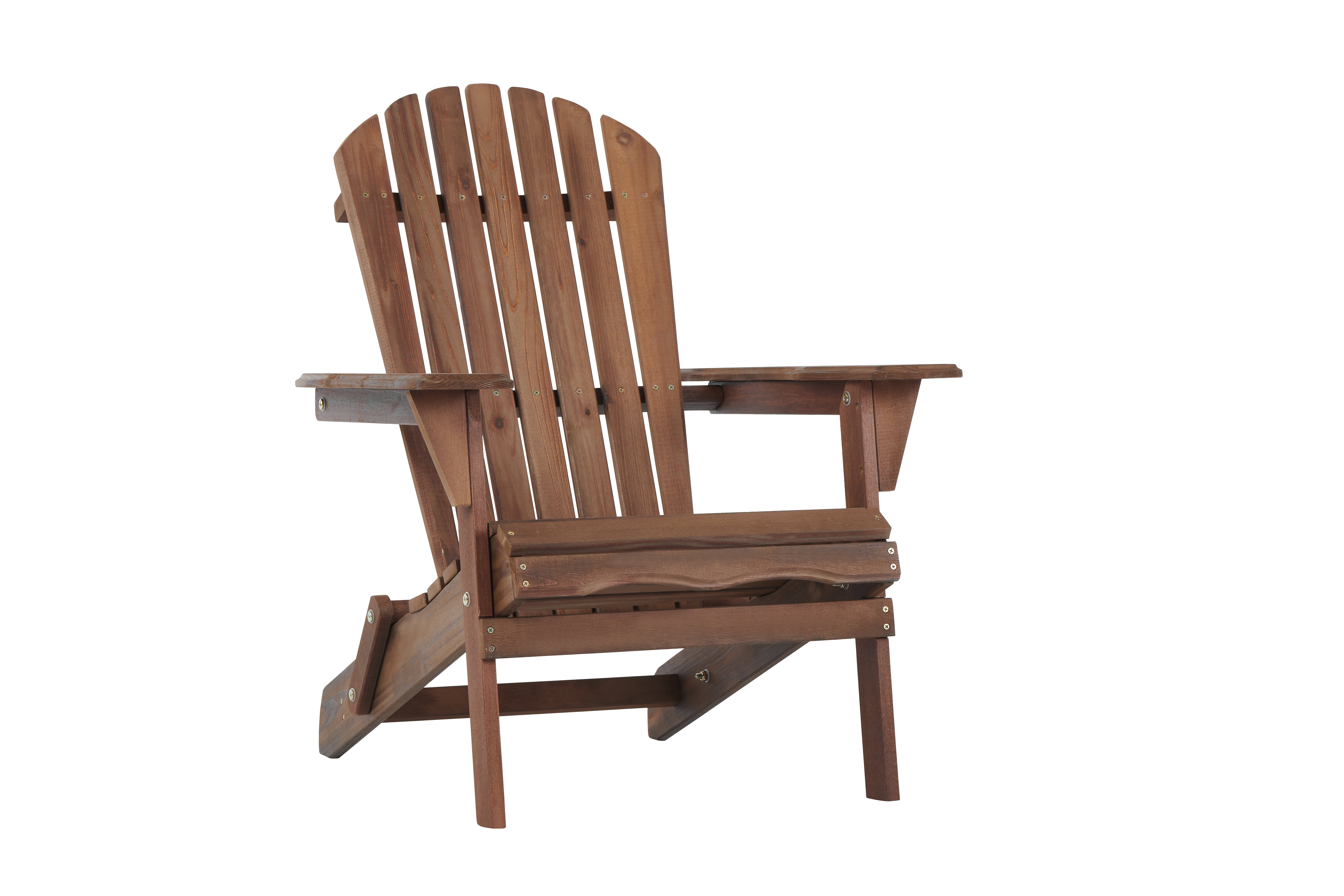 Set of 2 Solid Wood Folding Adirondack Chairs - Half Assembled Outdoor Patio Lounge Chairs for Backyard, Deck, Poolside & Fire Pit - Premium Hemlock Wood Garden Furniture