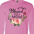 thumbnail image 4 of Inktastic Blessed to Be a Mom with Pink Flowers Long Sleeve T-Shirt, 4 of 5