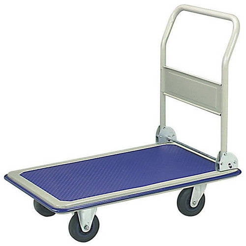 ALEKO PH330BL Heavy Duty Push Hand Truck Folding Platform Cart 4 Wheel