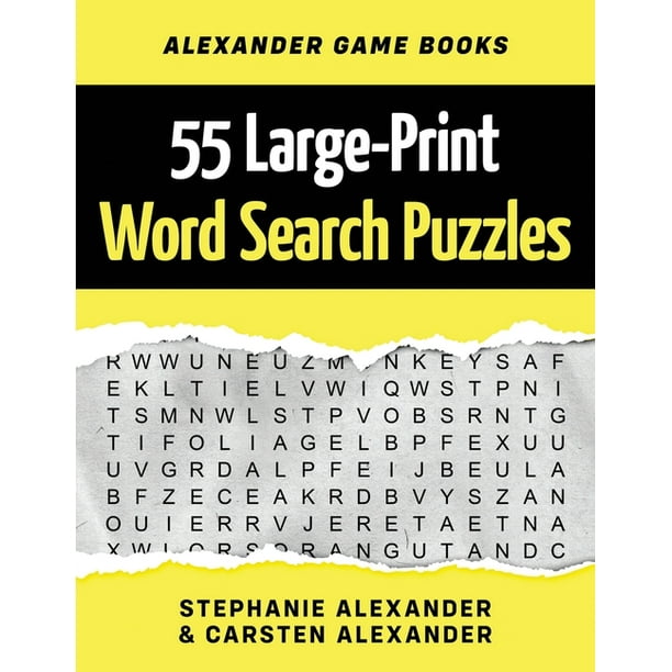 55 large print word search puzzles fun brain games for