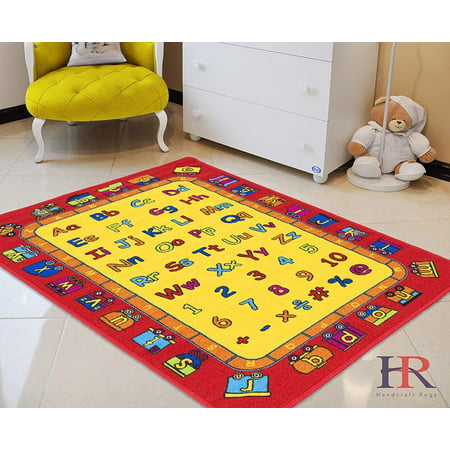 Letters/Numbers/math symbols Kids Educational play mat Rug For School/Classroom / Kids Room/Daycare/ Nursery Non-Slip Gel Back Rug