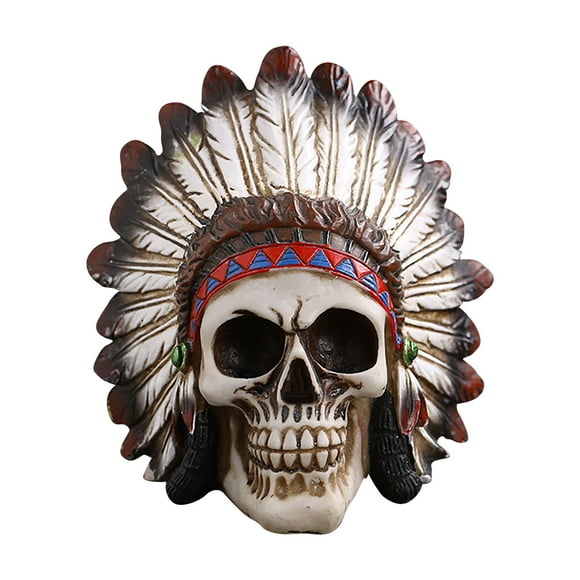 Aihimol 1 PC Human Skull Model Resin Skulls Statue Figure Halloween Skull Decoration Skeleton Head Home Accessories