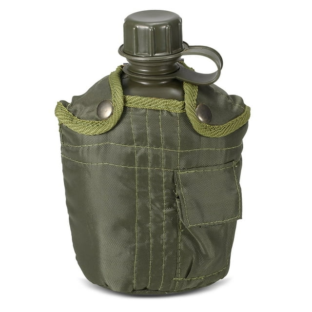 1L Cantine Bouteille Camping Randonnée Randonnée Survival Bouteille d'Eau Bouilloire avec Couvercle