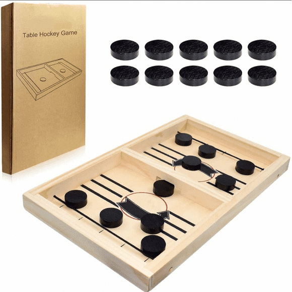 Super Fast Sling Puck Game, Portable Table Hockey Game for Kids and Adults, Tabletop Slingshot Games Toys for Boys and Girls, Desktop Game (Small)