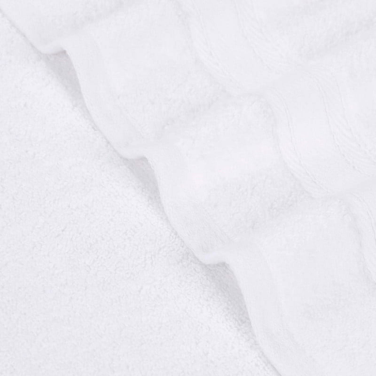 Superior Belmont 3 Piece Zero Twist Towel Set, Ultra Soft Cotton Towels, White
