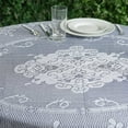 thumbnail image 2 of Balsa Circle 70" White Round Tablecloth Floral Lace Table Linens Dining Decorations, 2 of 5