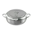 thumbnail image 2 of Mosiee Silver Deep Fryer Pot With Removable Rack Enjoy Effortless Grease Draining, 2 of 9