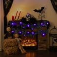 thumbnail image 6 of Halloween Maple Garland 5.6Ft Black Maple Leaves Garland with Purple Lights for Mantle Fireplace Tree Party Wedding Hanging Decor Halloween Decoration, 6 of 6