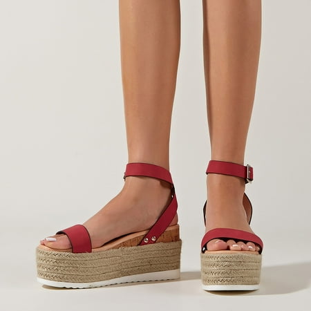 

Sandals Sandals For Women Wedge Sandals Ankle Strap Open Toe Sandals Casual Platform Roman Shoes