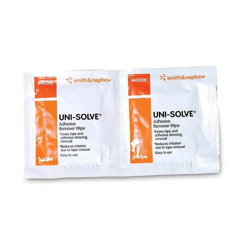 Smith & Nephew 402300 Uni-Solve Adhesive Remover Wipes, Box of 50 wipe –  woundcareshop