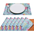 thumbnail image 2 of Decozen Cork Placemats Set of 6 for Dining Table, Table Placemats - Green Floral - Home Decor, 2 of 8