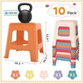 thumbnail image 2 of 10 Pack Stools for Classroom, Linor 11" H Stackable Colorful Nesting Plastic Stool, Chairs Flexible Seating for School, Home, 2 of 8