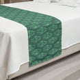 thumbnail image 2 of Dragon Bed Runner, Repetitive Pattern of Symbolic Mystic and Cultural, Decorative Accent Bedding Scarf for Hotels Homes and Guestrooms, King, Grey Teal Laurel Green, by Ambesonne, 2 of 2