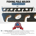 thumbnail image 6 of Rush Creek Creations Fishing Rod Ceiling Horizontal Rack with Fishing Reels, Gear, and Accessories 8 Rod Capacity, 6 of 7