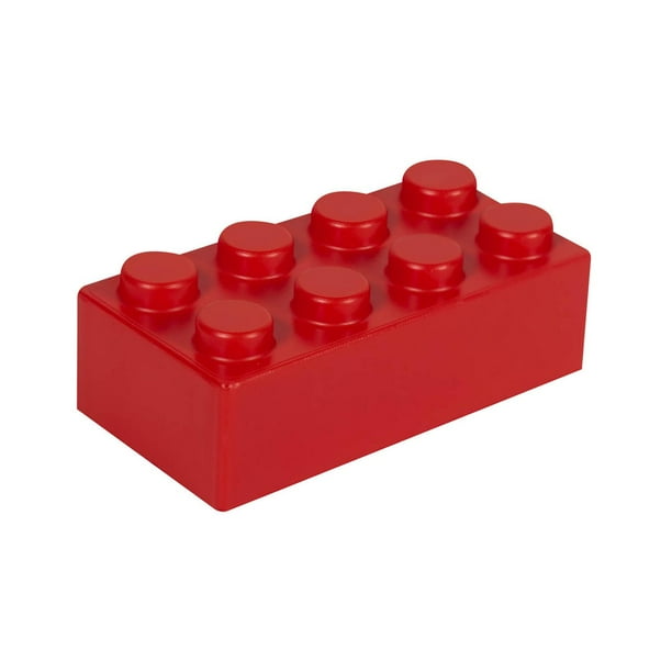 Bloque construcción antiestrés creativo -Piesi rojo 7.7 x 2.8 x 3.9