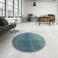 thumbnail image 3 of Ahgly Company Indoor Rectangle Contemporary Blue Koi Blue Area Rugs, 2' x 3', 3 of 6