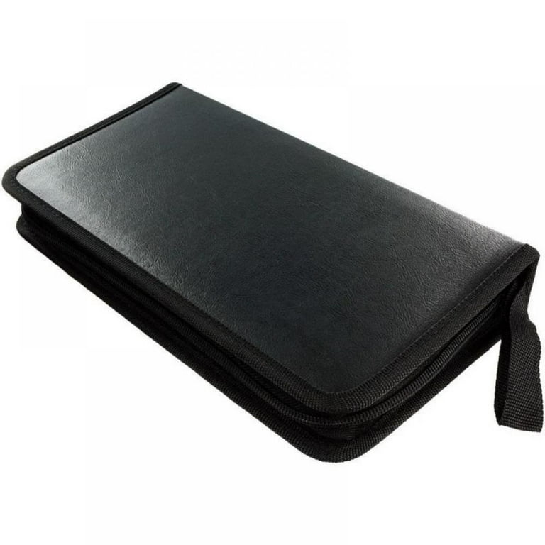 Black 80 Pcs Disk CD DVD DJ Portable Wallets Storage Organizer