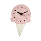thumbnail image 4 of Mini reloj de pared con diseño de helado, silencioso, minimalista y elegante. Rosa, 4 of 9