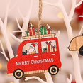 thumbnail image 3 of 9 piezas de adornos navideños, decoraciones para árboles de madera, manualidades colgantes de madera, adornos de muñeco de nieve de Papá Noel, etiquetas de regalo, decoración y kit de colgantes, 3 of 4