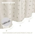 Siiluminisoy Beige/Cream Fabric Boho Shower Curtain Set, 72x84 Floral