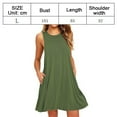 thumbnail image 2 of Robes T-Shirt Décontractées d'Été pour Femmes, Robe Débardeur Plissée Simple pour la Plage, 2 of 5