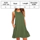 thumbnail image 2 of Vestido informal de verano para mujer, camiseta, vestido playero plisado liso, 2 of 5