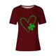 thumbnail image 4 of Mujeres Manga Corta de Verano Tops Impreso Sudadera Casual, Cuello Redondo Blusa Ligera para la Primavera Y el Verano, 4 of 4