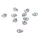 thumbnail image 2 of 10 piezas de adornos ovalados con brillantes de diamantes de imitación en 3D Plata 31, 2 of 7