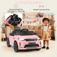 thumbnail image 3 of Costway Licensed Land Rover Kids Ride on Car with Remote Control, LED Lights, Music, Horn Pink, 3 of 10