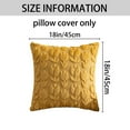 thumbnail image 6 of REGALWOVEN Throw Pillow Covers Set of 2, Soft Flower Pattern Plush Jacquard Pillow Cases Decorations, for Bedroom, Sofa, Couch Yellow 18" x 18", 6 of 6
