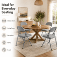 thumbnail image 6 of Alvantor 4-Pack Gray Folding Chairs,Padded PVC Seat and Back,Steel Frame,Portable Seating for Home Office Party Event,330 lbs Capacity, 6 of 11