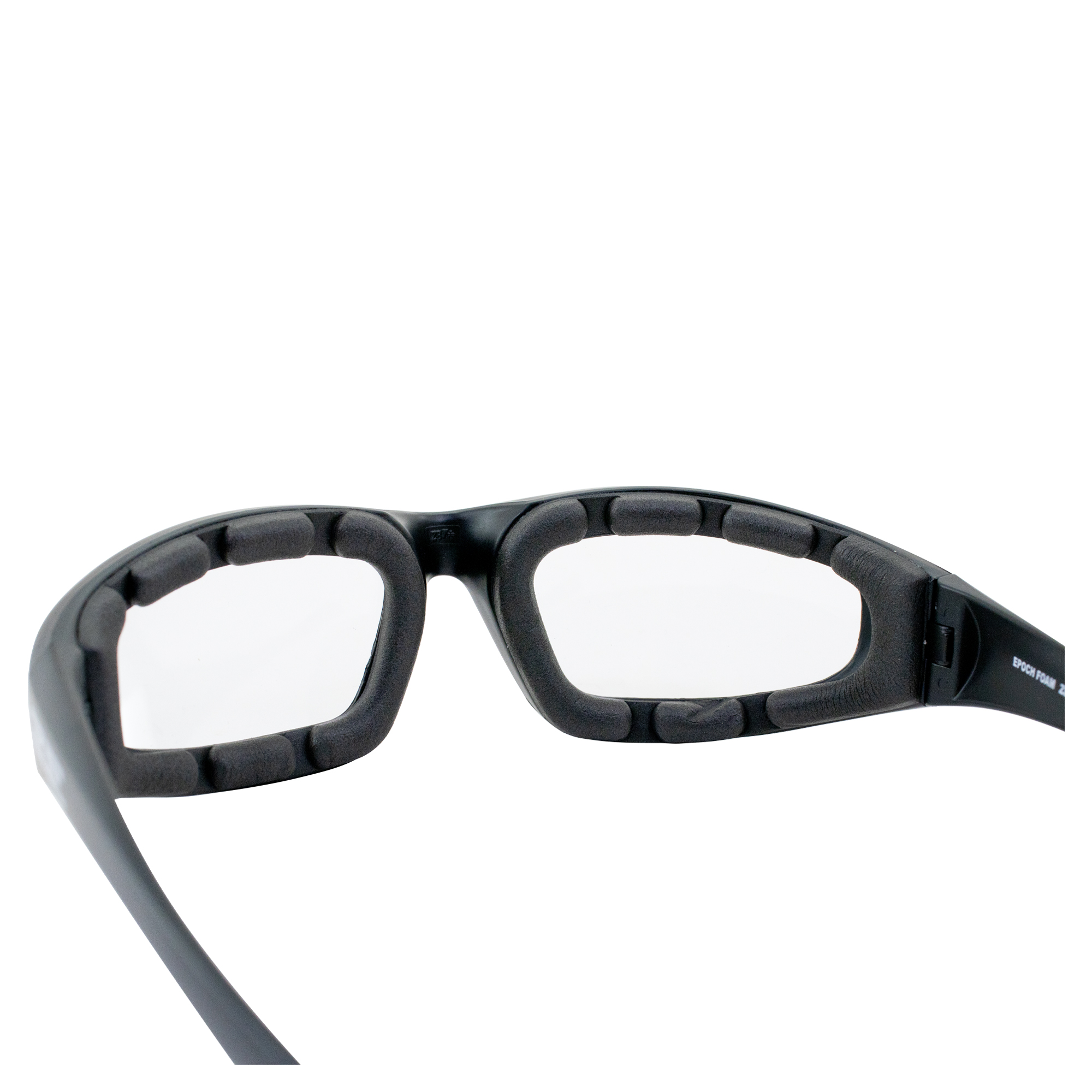 EPOCH Padded Motorcycle Sunglasses Black Frames Clear Lens ANSI Z87.1+ - image 5 of 8