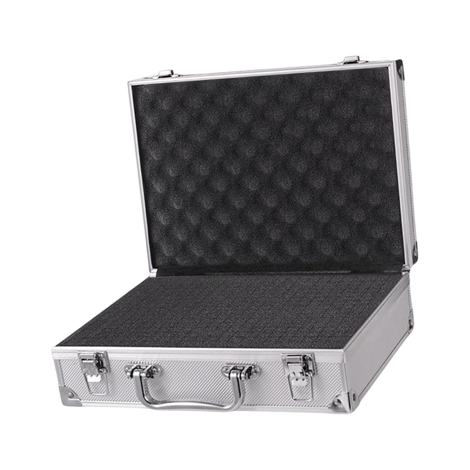 LeeQinersw Aluminum Alloy Carrying Case Lightweight Waterproof Briefcase Multipurpose Siliver Small Buckle