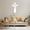 White, variant on HOARBOEG Modern Acrylic Crucifix Wall Clock Silent Non-Ticking, Gothic Halloween Home Decor, Fashion Art Wall Clock for Living Room Bedroom, 12 Inch Unique Decorative Clock