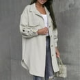 thumbnail image 1 of Hjcommed Cardigan à Col Rabattu pour Femmes Manches Longues Boutons Chemise Extérieur Beige P, 1 of 7