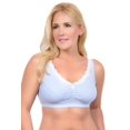 thumbnail image 2 of Llli Lace Trimmed Cotton Modal Nursing Sleep Bra #4444,Small,Frappe/Ivory, 2 of 6
