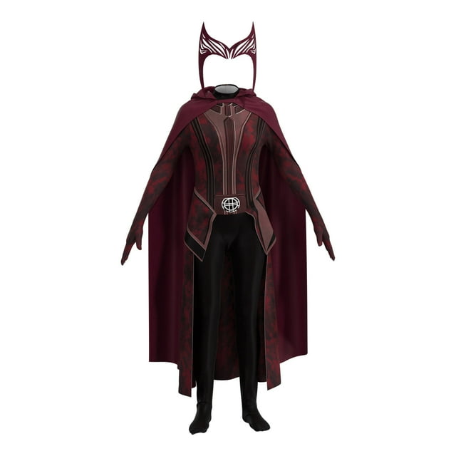Disfraz de bruja escarlata Marvel Wanda Vision para mujer, traje de carnaval, máscara hecha a medida, disfraz de Halloween, alta calidad