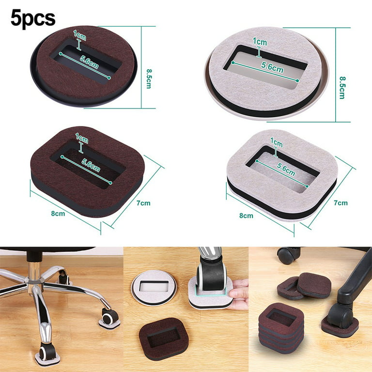 Buy 5Pcs Wheel Stoppers for Rolling Furniture Feet Floor Protectors  Furniture Coasters Online