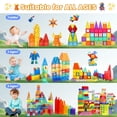 thumbnail image 2 of Baldosas magnéticas Paaxido 130 piezas con 2 coches para niños de 3 a 8 años, 2 of 9
