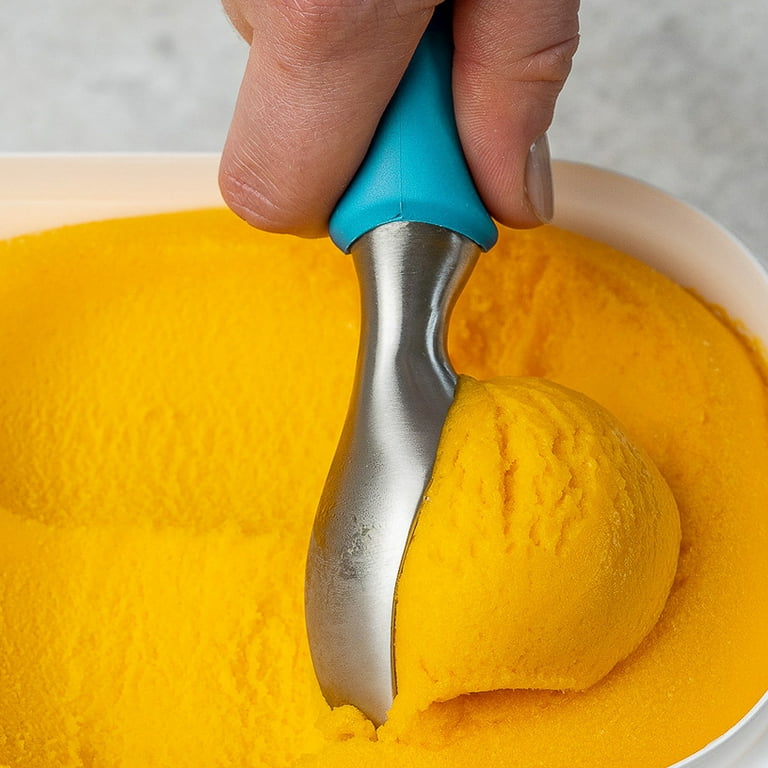 Sumo Ice Cream Scoop: Solid Stainless Steel. Dishwasher Safe (Blue)
