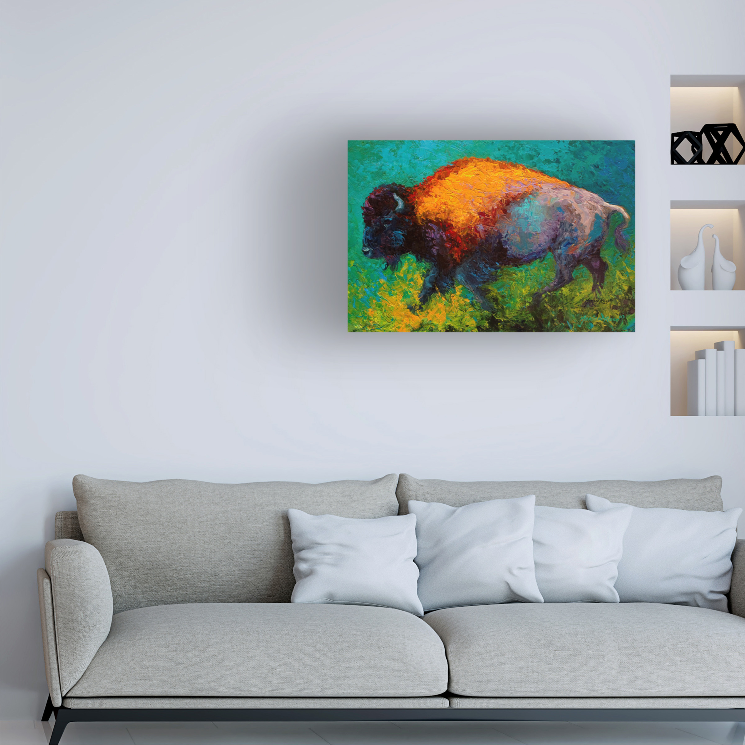 Marion Rose 'On The Run Bison' Canvas Art