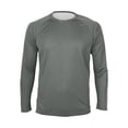 thumbnail image 6 of Domuza Rash Guard for Men Uv Protection Long Sleeve Beach Wear Lightweight Moisture Wicking Raglan Pullover Athletic Gym Blouse for Fishing Running Dark Gray XXXL, 6 of 6