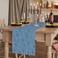 thumbnail image 2 of Table Runners 72 Inches Long Dress Scarves, Navy Blue Ombre Farmhouse Kitchen/Dining Table Runner, Coffee Tablerunners, Farmhouse Stripes Modern Abstract Art 16x72 Inch, 2 of 9