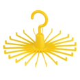 thumbnail image 1 of Tie Rack Cinturón Bufanda Titular Colgador Gancho s Bufanda Organizador amarillo kusrkot Soporte de gancho para colgar en rack, 1 of 6