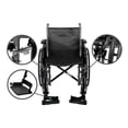 thumbnail image 2 of SevaCare by Monoprice Folding Wheelchair, Dual Brakes, 24-inch Rear Wheels, Adjustable Footrests, Detachable Desk Armrests, Up to 300lbs Weight Capacity, 2 of 6