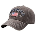 thumbnail image 7 of Vintage Baseball Hats American Flag Patch Breathable Mesh Classic Baseball Caps Adjust Cotton Running Ball Hats,usa hats,american flag hat for Women Men Baseball Cap,Black-15, 7 of 7