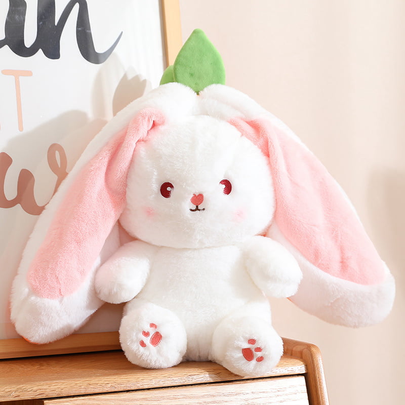 Irokasbar Reversible Bunny Toy,Bunny Stuffed Animal,Bunny Buddy  (Carrot，7.87 inches)